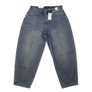 Judy Blue Barrel Fit High Waist Jeans Dark Wash 14W NWT